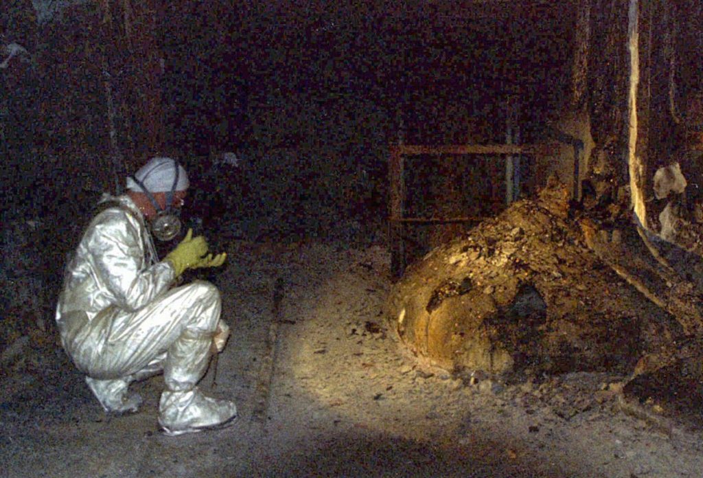 The Elephant's Foot of the Chernobyl disaster, 1986 (1)